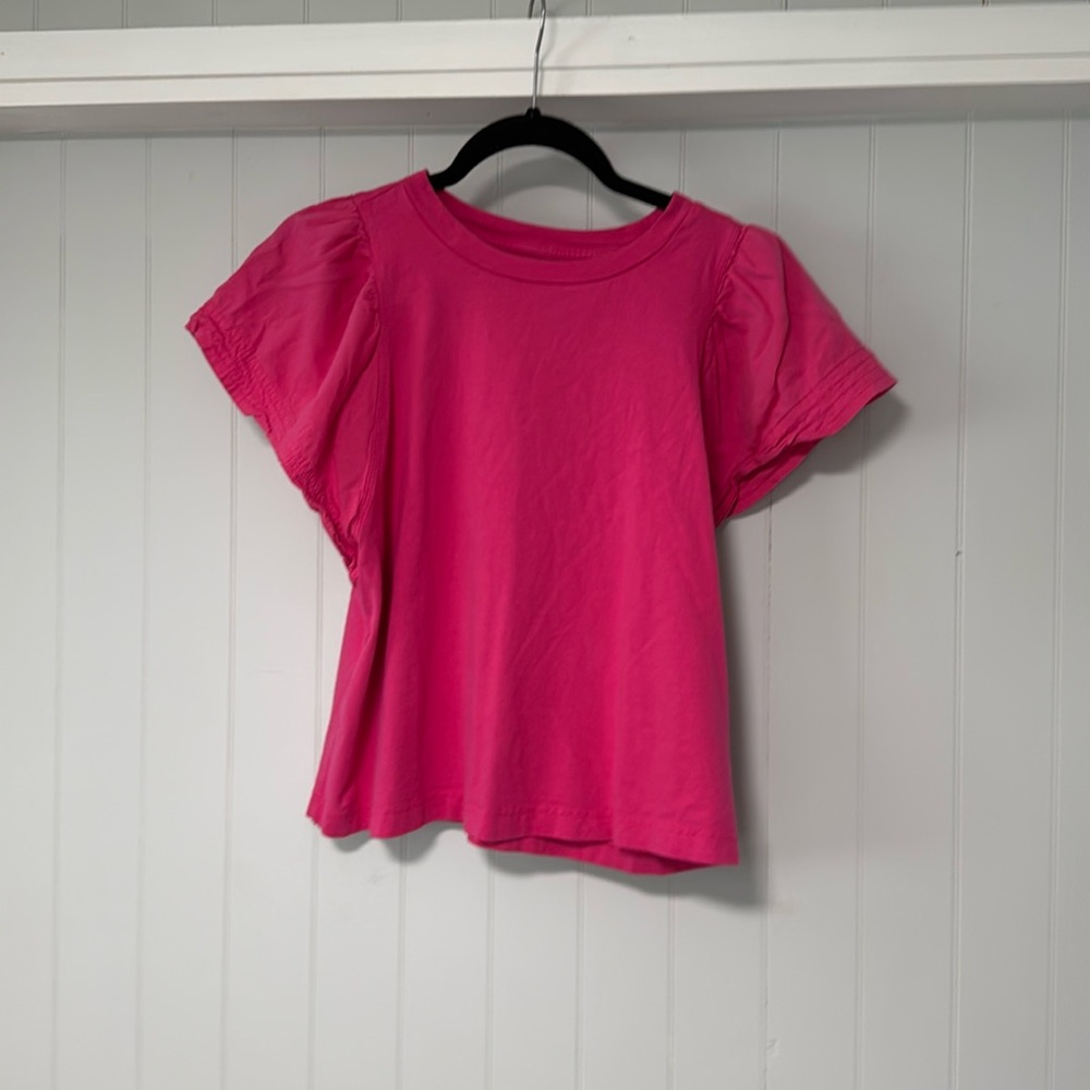 Old Navy Pink Ruffle Sleeve Blouse